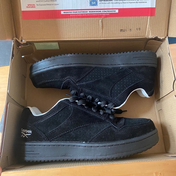 REEBOK Black Suede Soyay Work Shoes - Picture 3 of 11